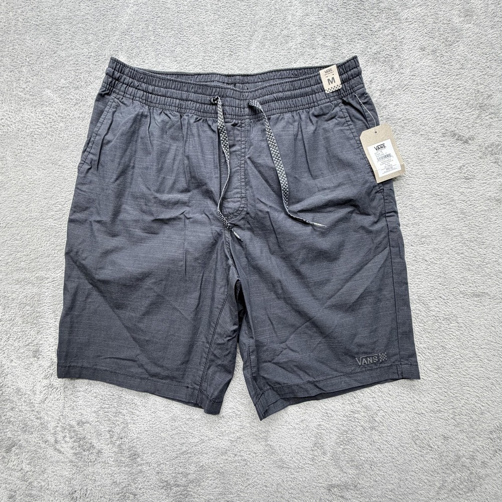 VANS Shorts Mens Medium Gray Bermuda Drawstring Pockets Lightweight